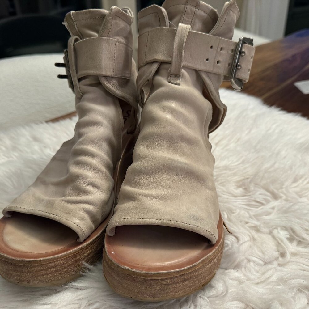 A.S. 98 Naya Wedge Sandal - Bone